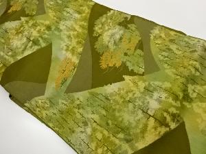 木々模様織出し名古屋帯